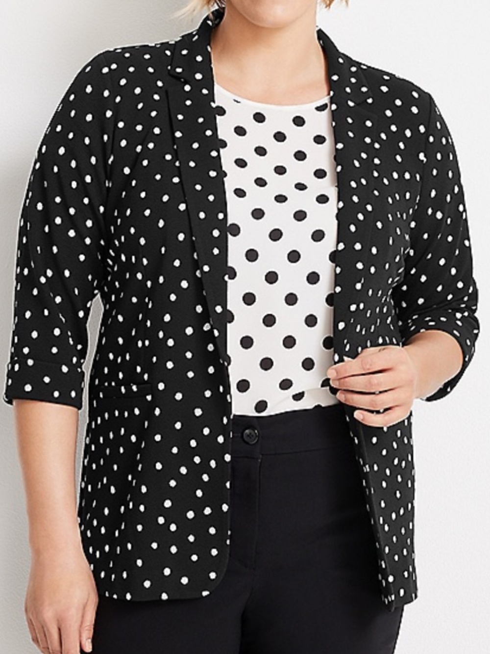 Polka dot blazer